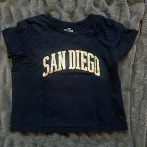 Navy blue San Diego crop top